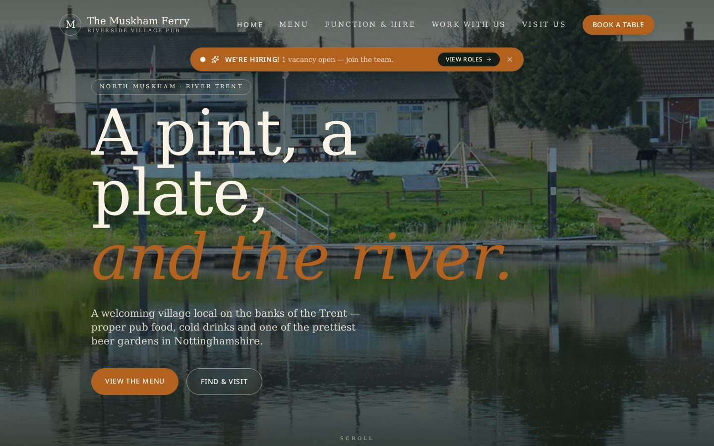 The Muskham Ferry — website screenshot